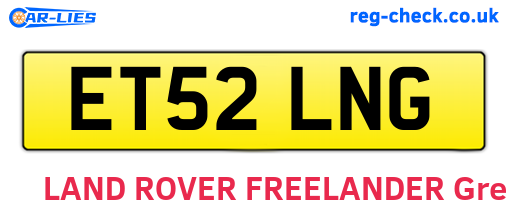 ET52LNG are the vehicle registration plates.