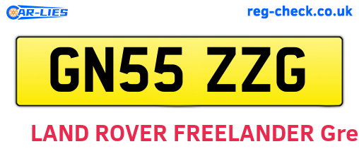 GN55ZZG are the vehicle registration plates.