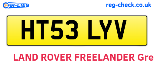 HT53LYV are the vehicle registration plates.