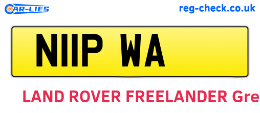 N11PWA are the vehicle registration plates.