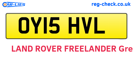 OY15HVL are the vehicle registration plates.