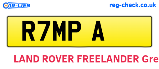R7MPA are the vehicle registration plates.