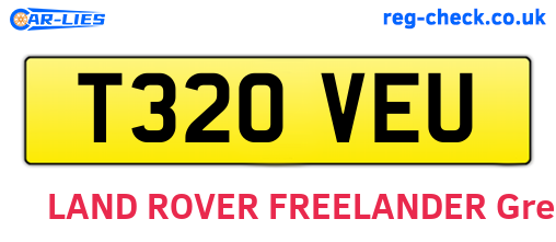 T320VEU are the vehicle registration plates.