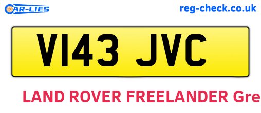 V143JVC are the vehicle registration plates.