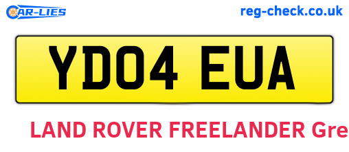 YD04EUA are the vehicle registration plates.