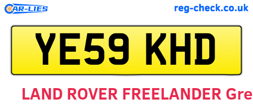 YE59KHD are the vehicle registration plates.