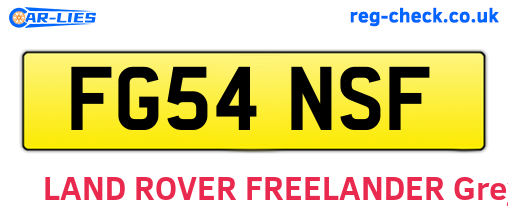 FG54NSF are the vehicle registration plates.