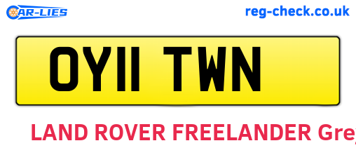 OY11TWN are the vehicle registration plates.