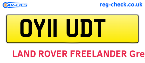 OY11UDT are the vehicle registration plates.