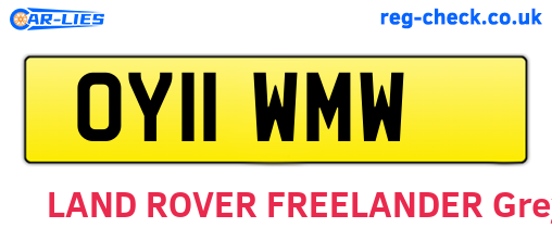 OY11WMW are the vehicle registration plates.