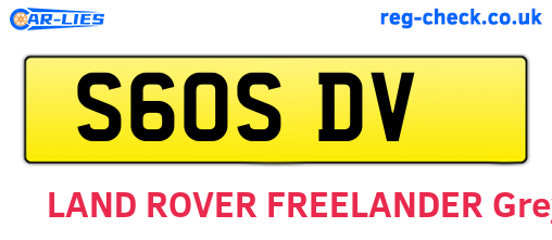 S60SDV are the vehicle registration plates.