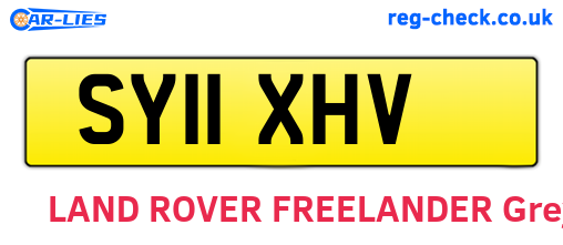 SY11XHV are the vehicle registration plates.