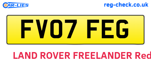 FV07FEG are the vehicle registration plates.