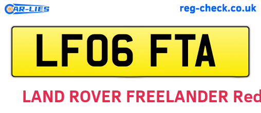 LF06FTA are the vehicle registration plates.