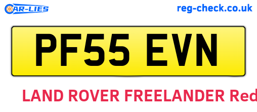 PF55EVN are the vehicle registration plates.