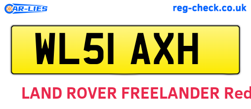 WL51AXH are the vehicle registration plates.