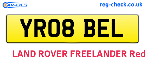 YR08BEL are the vehicle registration plates.