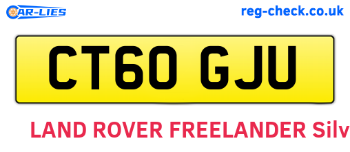 CT60GJU are the vehicle registration plates.