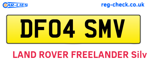 DF04SMV are the vehicle registration plates.