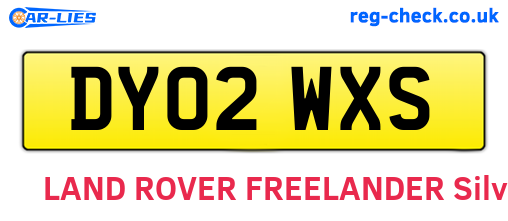 DY02WXS are the vehicle registration plates.