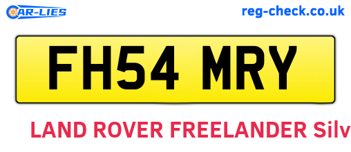 FH54MRY are the vehicle registration plates.
