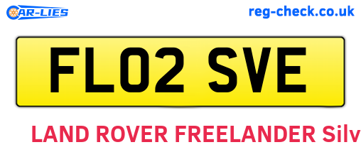 FL02SVE are the vehicle registration plates.