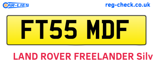 FT55MDF are the vehicle registration plates.