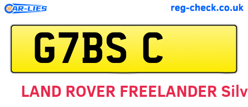 G7BSC are the vehicle registration plates.