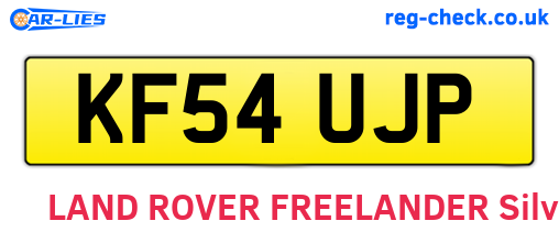 KF54UJP are the vehicle registration plates.