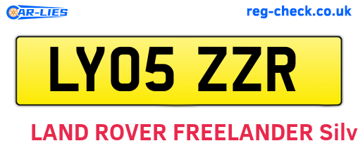 LY05ZZR are the vehicle registration plates.