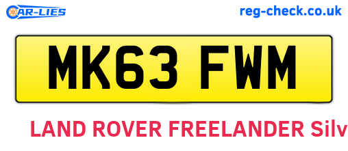 MK63FWM are the vehicle registration plates.