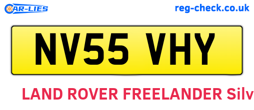 NV55VHY are the vehicle registration plates.