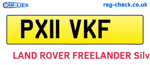PX11VKF are the vehicle registration plates.