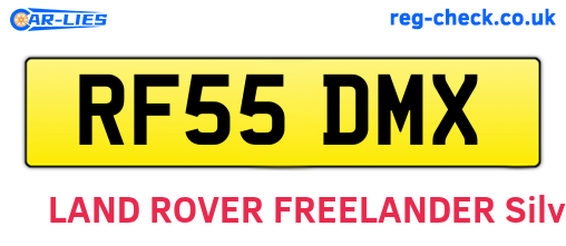 RF55DMX are the vehicle registration plates.