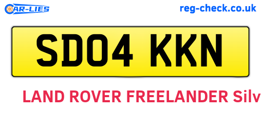 SD04KKN are the vehicle registration plates.