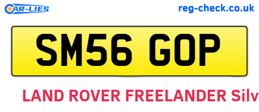 SM56GOP are the vehicle registration plates.