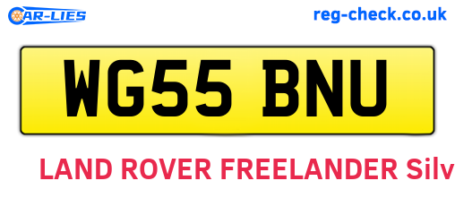 WG55BNU are the vehicle registration plates.