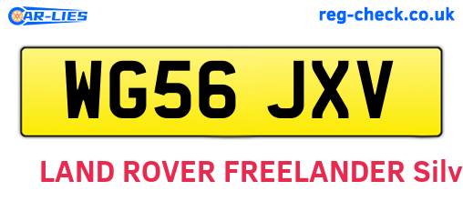 WG56JXV are the vehicle registration plates.