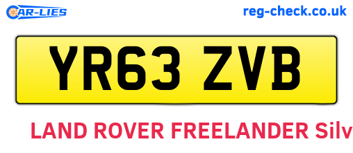YR63ZVB are the vehicle registration plates.