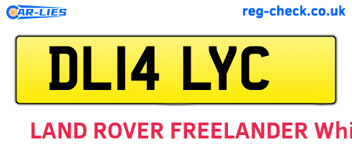 DL14LYC are the vehicle registration plates.