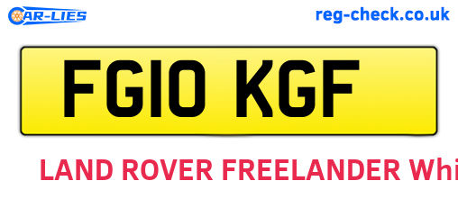 FG10KGF are the vehicle registration plates.
