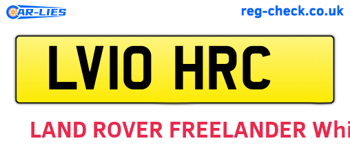 LV10HRC are the vehicle registration plates.