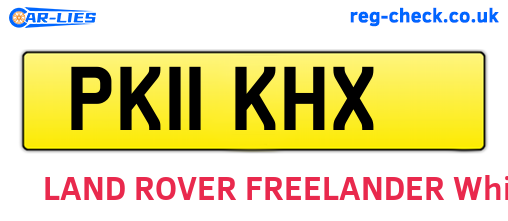 PK11KHX are the vehicle registration plates.