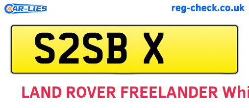 S2SBX are the vehicle registration plates.