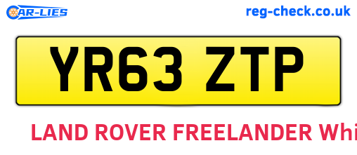 YR63ZTP are the vehicle registration plates.