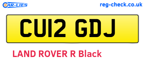 CU12GDJ are the vehicle registration plates.