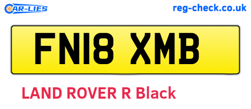 FN18XMB are the vehicle registration plates.
