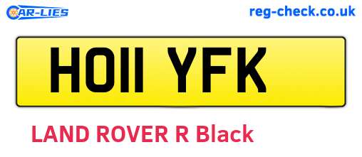 HO11YFK are the vehicle registration plates.