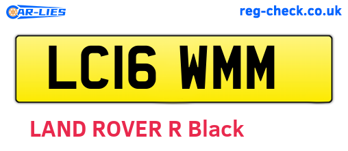LC16WMM are the vehicle registration plates.