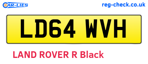 LD64WVH are the vehicle registration plates.